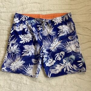 Newport Blue men’s blue tropical swim trunks size L